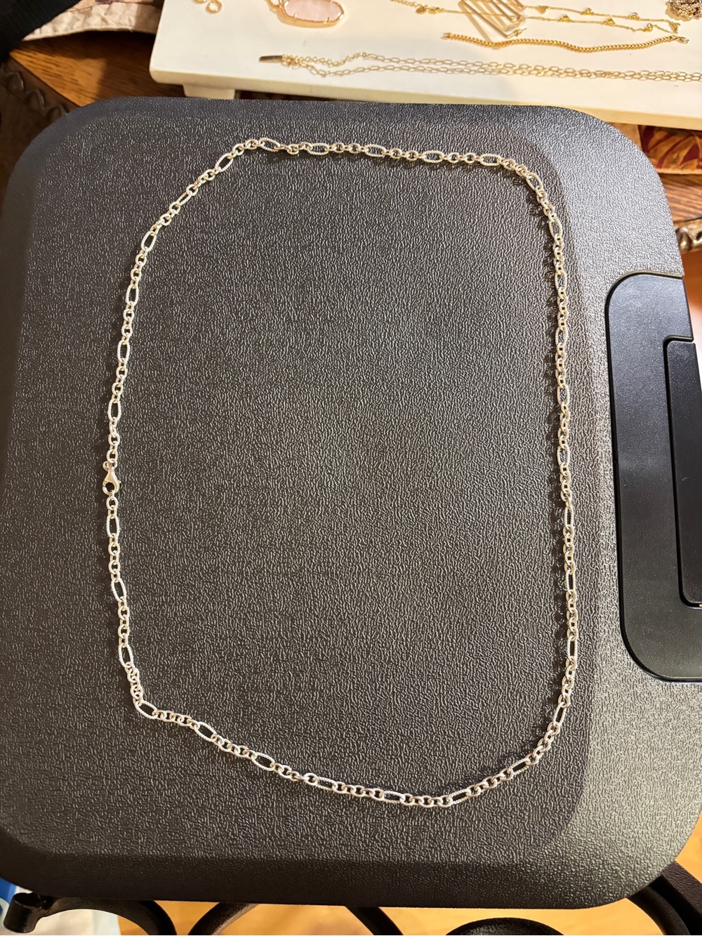 Silver-Tone Chain Necklace 36”
